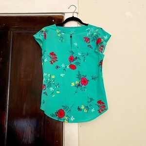 Van Heusen Poly Flutter Sleeve Top XS